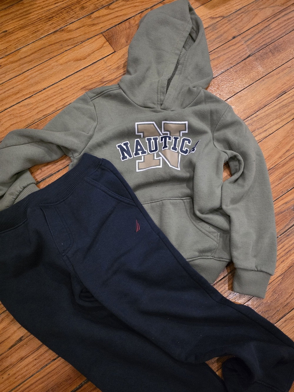Nautica Kids Olive & Navy Hoodie and Jogger Set